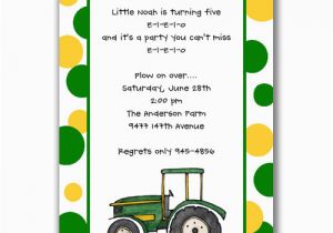 John Deere Birthday Invitation Templates Free Tractor Birthday Party Invitations Cimvitation