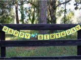 John Deere Happy Birthday Banner Green and Yellow Tractor Birthday Tractor Banner by