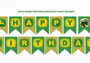 John Deere Happy Birthday Banner John Deere Birthday Banner Boys Tractor themed by