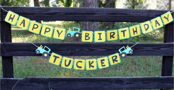 John Deere Happy Birthday Banner John Deere Birthday Banner John Deere Inspired by