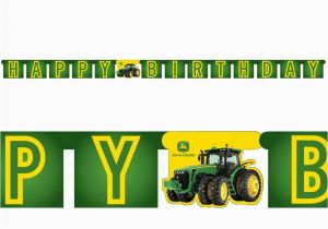 John Deere Happy Birthday Banner John Deere Jointed Banner Tractor Party Supplies Birthday