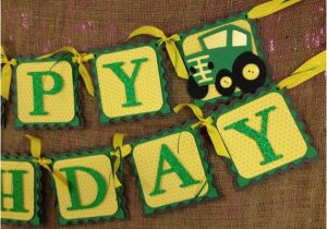 John Deere Happy Birthday Banner John Deere Tractor Happy Birthday Banner by Sweetpickledposies