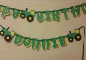 John Deere Happy Birthday Banner John Deere Tractor Inspired Happy Birthday Banner by