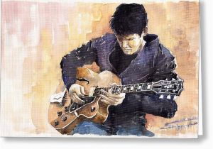 John Mayer Birthday Card Jazz Rock John Mayer 02 Painting by Yuriy Shevchuk