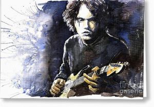 John Mayer Birthday Card Jazz Rock John Mayer 03 Painting by Yuriy Shevchuk