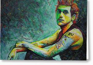 John Mayer Birthday Card John Mayer Painting by Joshua Morton