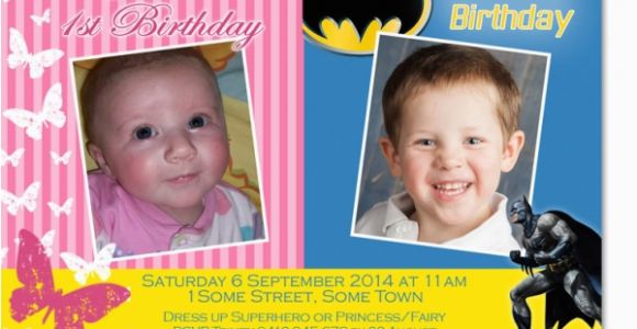 Joint Birthday Invitations for Kids Cu1134 Kids Joint Birthday Party Invitation Twins