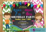 Joint Birthday Invitations for Kids Kids Joint Mini Golf Birthday Party Invitations Combined