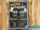 Joint Birthday Invites Adult Birthday Joint Party Invitation for Men Beers Cheer