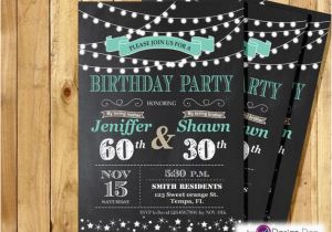 Joint Birthday Invites Adult Joint Birthday Invitation String Light