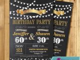 Joint Birthday Invites Adult Joint Birthday Invitation String Light