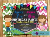 Joint Birthday Invites Kids Joint Mini Golf Birthday Party Invitations Combined