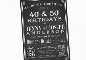 Joint Birthday Party Invitations for Adults Joint Adult Birthday Invitation Eat Drink by