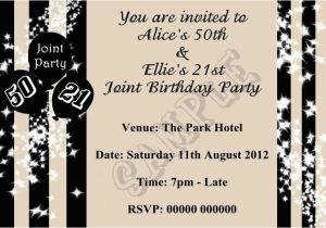 Joint Birthday Party Invitations for Adults Joint Birthday Party Invitations for Adults Birthday
