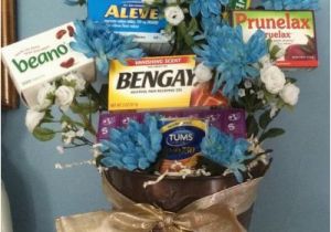 Joke Birthday Gifts for Him Old Age Remedies Tucked Into A Flower Arrangement is A
