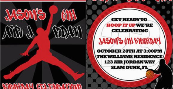 Jordan Birthday Invitations Eccentric Designs Boy Birthday Party Invitations