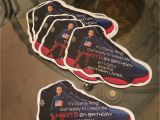 Jordan Birthday Invitations Jordan Inspired Shoe Cut Out Invitation A Designs Co