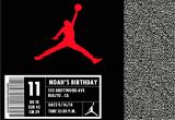 Jordan Birthday Invitations Jordan Shoe Box Invitation
