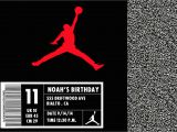 Jordan Birthday Invitations Jordan Shoe Box Invitation