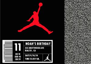 Jordan Birthday Invitations Jordan Shoe Box Invitation