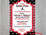 Jordan Birthday Invitations Michael Jordan Baby Shower Invitation Red or Blue by