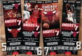 Jordan Birthday Invitations Nba Chicago Bulls Birthday Party Invitations Basketball