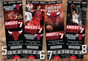 Jordan Birthday Invitations Nba Chicago Bulls Birthday Party Invitations Basketball