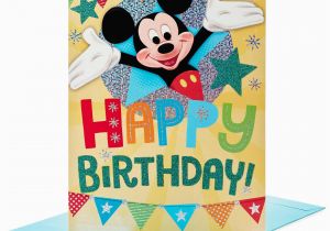 Jumbo Birthday Cards Hallmark Mickey Mouse Pennant Jumbo Birthday Card 16 Quot Greeting