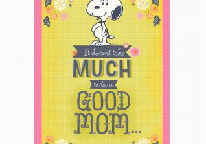 Jumbo Birthday Cards Hallmark Peanuts Snoopy Good Mom Jumbo Mother 39 S Day Card 19 25