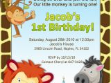 Jungle First Birthday Invitations 1st Birthday Jungle Invitation