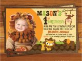 Jungle First Birthday Invitations Custom Invitations and Announcements