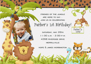 Jungle First Birthday Invitations Jungle Birthday Invitations Ideas Bagvania Free