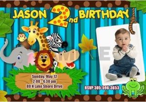 Jungle First Birthday Invitations Jungle Safari Zoo 1st Birthday Party Invitation Baby