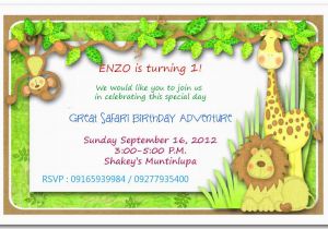 Jungle First Birthday Invitations Jungle themed 1st Birthday Invitations Safari themed