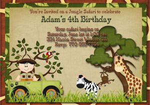 Jungle theme Birthday Invitation Template 17 Safari Birthday Invitations Design Templates Free