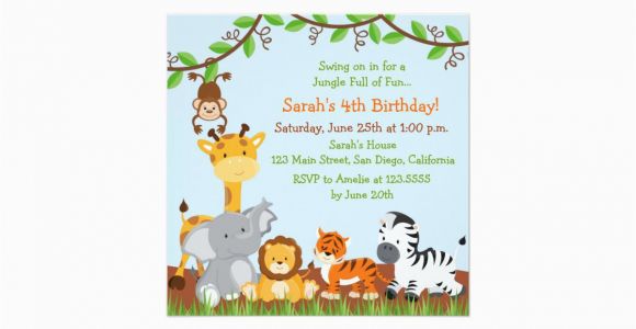 Jungle theme Birthday Invitation Template 17 Safari Birthday Invitations Design Templates Free