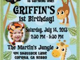 Jungle themed 1st Birthday Invitations Jungle Safari Party Birthday Invitation Jungle themed