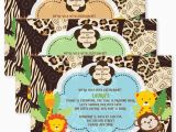 Jungle themed Birthday Party Invitations Jungle themed 1st Birthday Invitations Jungle themed 1st