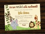 Jungle themed Birthday Party Invitations Jungle themed 1st Birthday Invitations Safari 1st