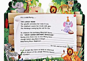 Jungle themed Birthday Party Invitations Jungle themed 1st Birthday Invitations Safari themed