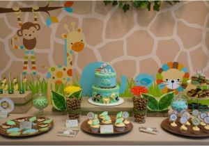 Jungle themed First Birthday Decorations A Little Boy 39 S First Jungle Safari Birthday Party