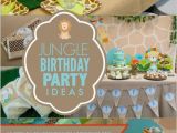 Jungle themed First Birthday Decorations A Little Boy 39 S First Jungle Safari Birthday Party