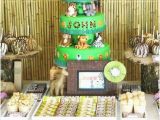 Jungle themed First Birthday Decorations Jungle Safari themed First Birthday Party Spaceships and