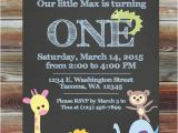 Jungle themed First Birthday Invitations Items Similar to Jungle theme First Birthday Invitation