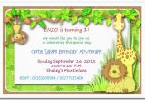 Jungle themed First Birthday Invitations Jungle themed 1st Birthday Invitations Safari themed