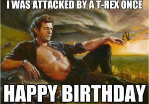 Jurassic Park Birthday Meme T Rex once Happy Birthday Memes Art Painting Artwork