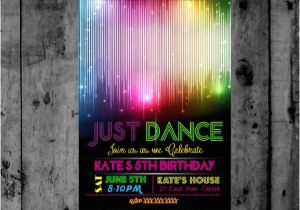 Just Dance Birthday Party Invitations Disco Ball Just Dance Disco Dance Party Tween Diva