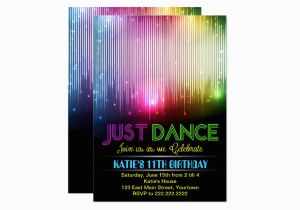 Just Dance Birthday Party Invitations Disco Just Dance Party Invitation Zazzle