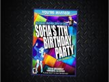 Just Dance Birthday Party Invitations Just Dance 2014 Invitations Personalized by Partyprintsplus