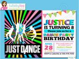 Just Dance Birthday Party Invitations Just Dance Birthday Invitations Printed Lullabyloo